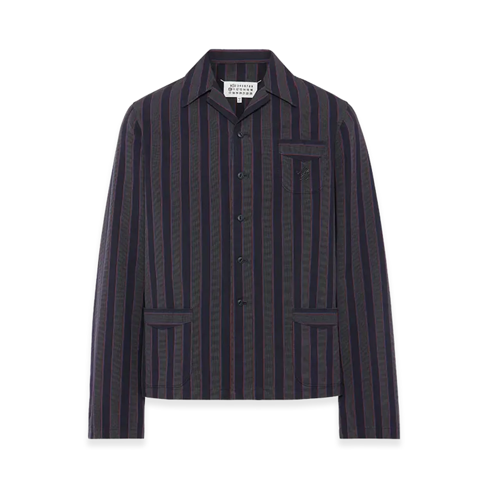 Maison Margiela Cotton Stripe Shirt "Navy"