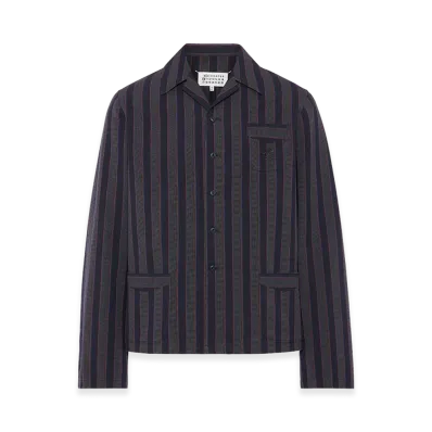 Maison Margiela Cotton Stripe Shirt "Navy"