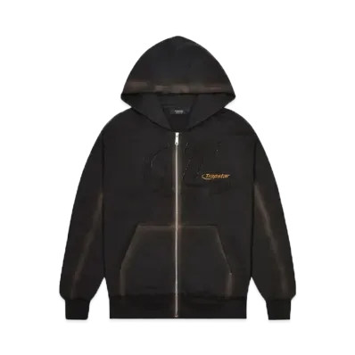 TRAPSTAR Hyperdrive Zip Through Tracksuit "Washed Black"