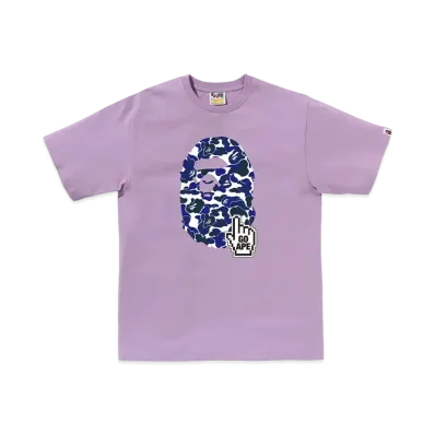 A BATHING APE Bapec Online ExclusiveBape Camo Go Ape Pointer Big Ape Head Tee "Purple"