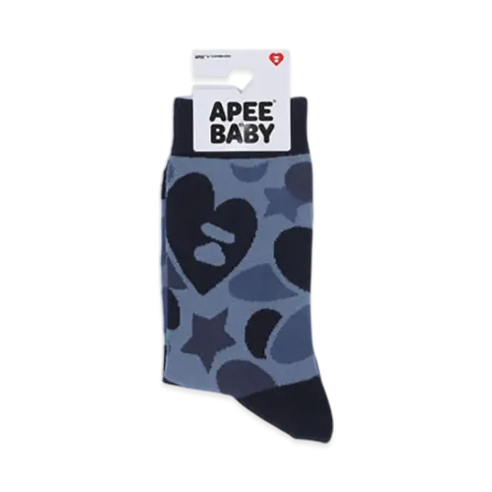 A BATHING APE APEE Camo Socks #1 "Blue"