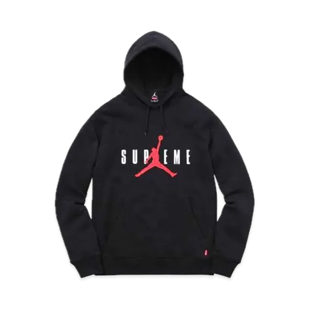 Supreme x Nike Air Jordan Hooded Sweatshirt "Black"
