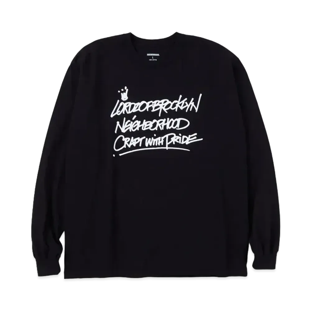 NEIGHBORHOOD x Lordz of Brooklyn Tee LS-1 "Black"