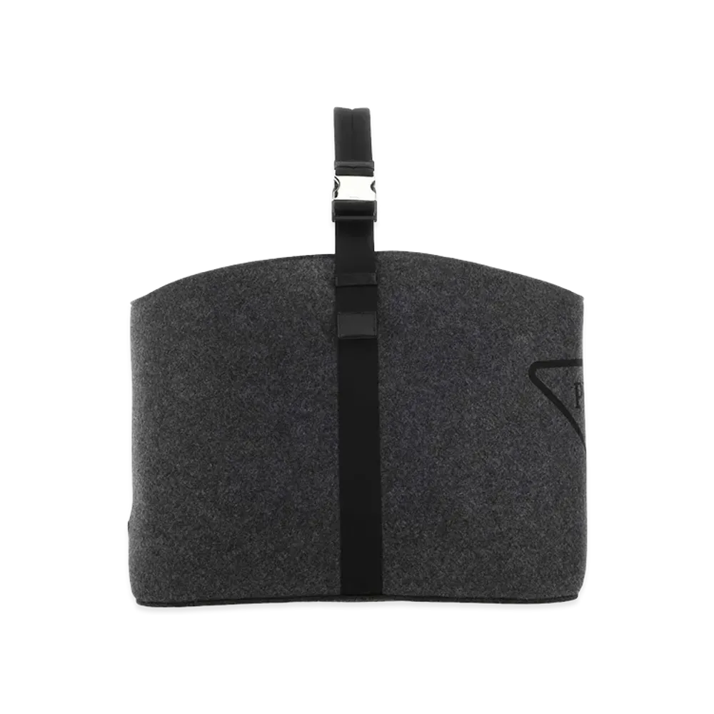 PRADA Felt Log Holder "Grey"