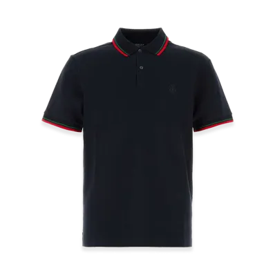 GUCCI Stretch Piquet Polo Shirt "Midnight Blue"