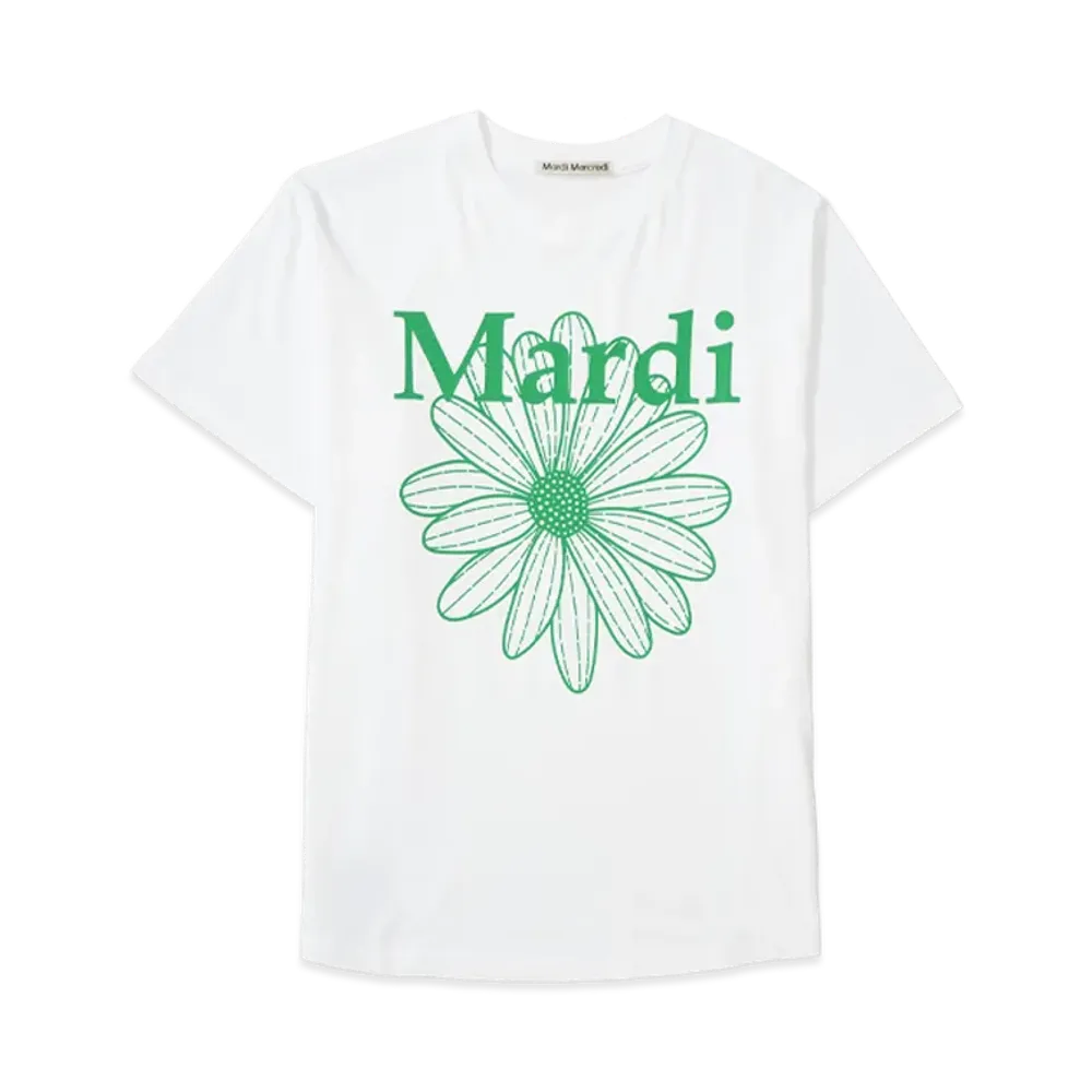Mardi Mercredi T-Shirt Flowermardi "White Green"