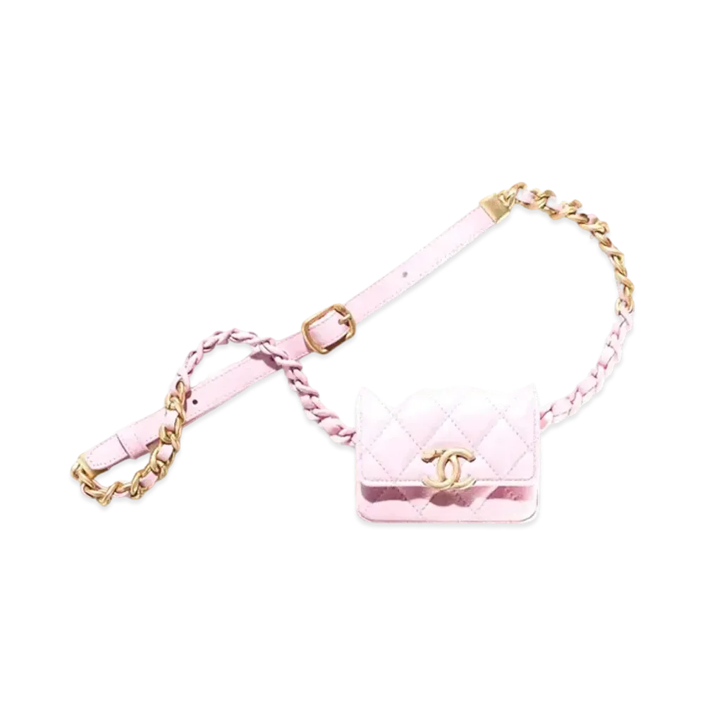 CHANEL Belt Bag Lambskin "Pink"