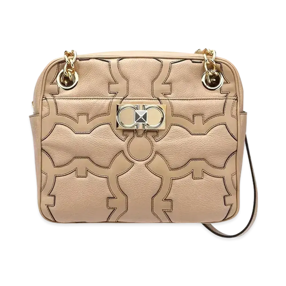 Salvatore Ferragamo Shoulder Bag "Cashew"