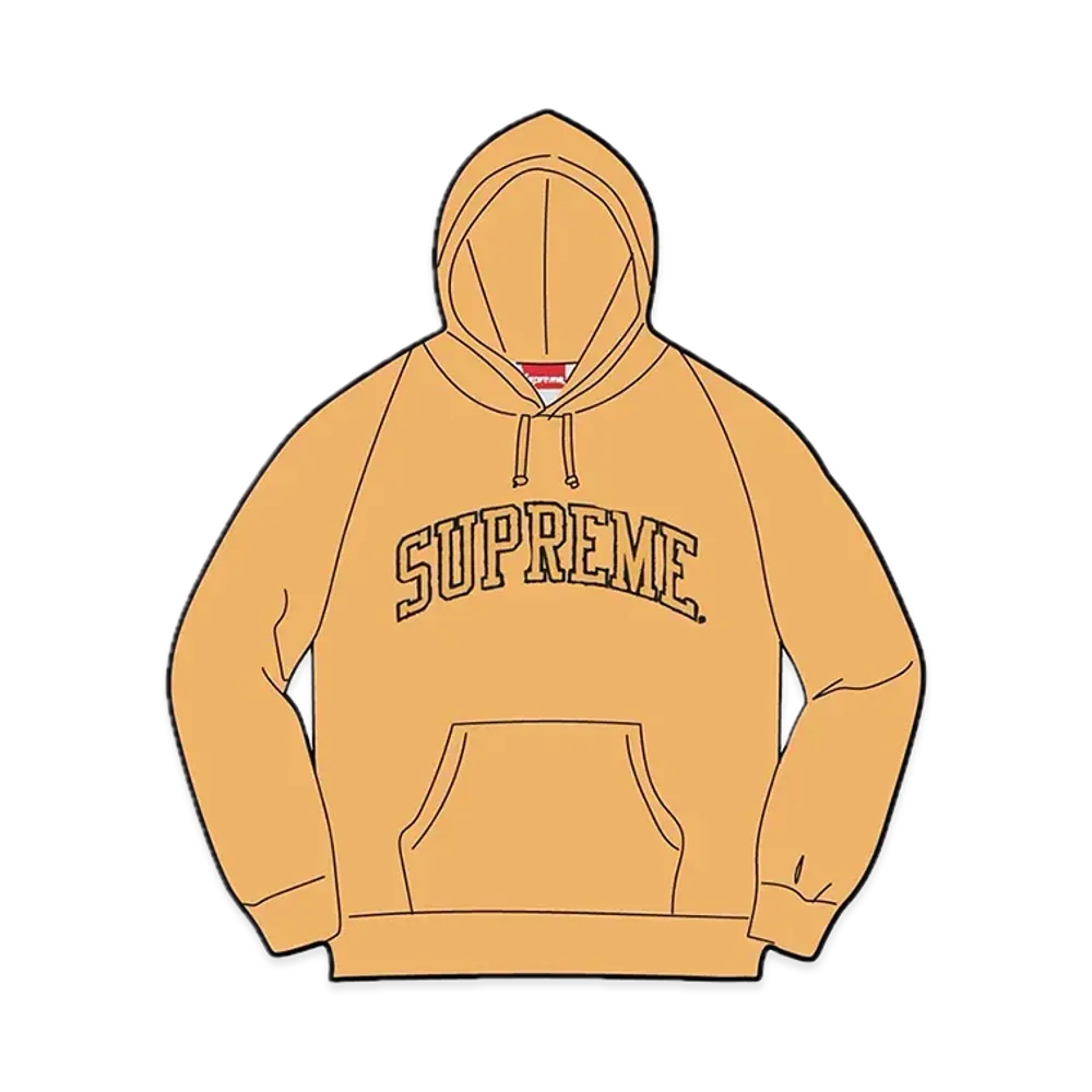 Supreme Glitter Arc Hooded Sweatshirt "Gold"