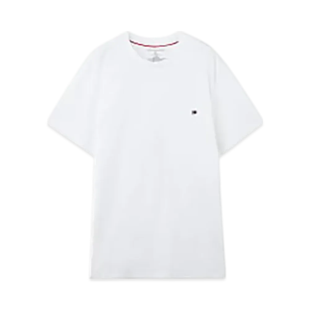 TOMMY HILFIGER Crew Neck Cotton Stretch Tee "White"