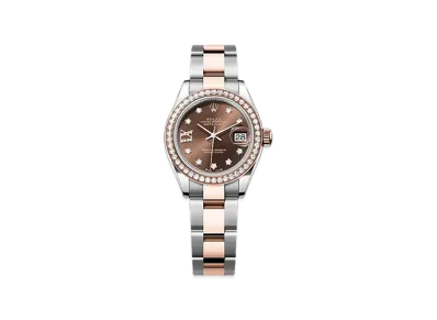 ROLEX Lady-Datejust 28mm Oystersteel & Everose Gold Diamond 279381RBR "Chocolate"