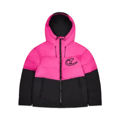 TRAPSTAR Hyperdrive Hooded Puffer "Black/Pink"