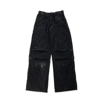 DAIRIKU Vintage Wash PKT Nylon Pants "Vintage Mud Black"