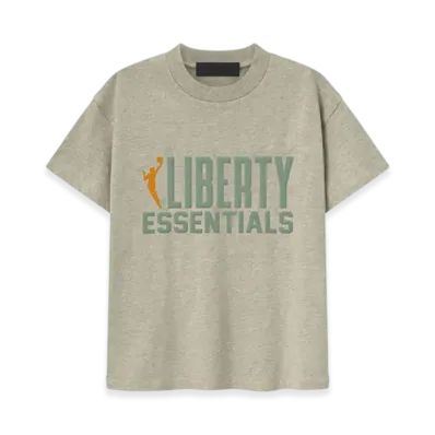 FEAR OF GOD ESSENTIALS Women's Liberty Classic Tee "Heather Stone"