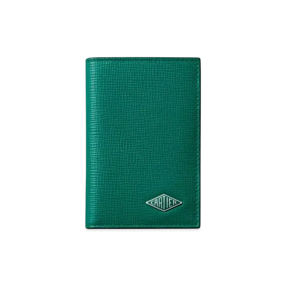 Cartier Four-Credit Card Holder, Cartier Losange "Grass Green/Green"