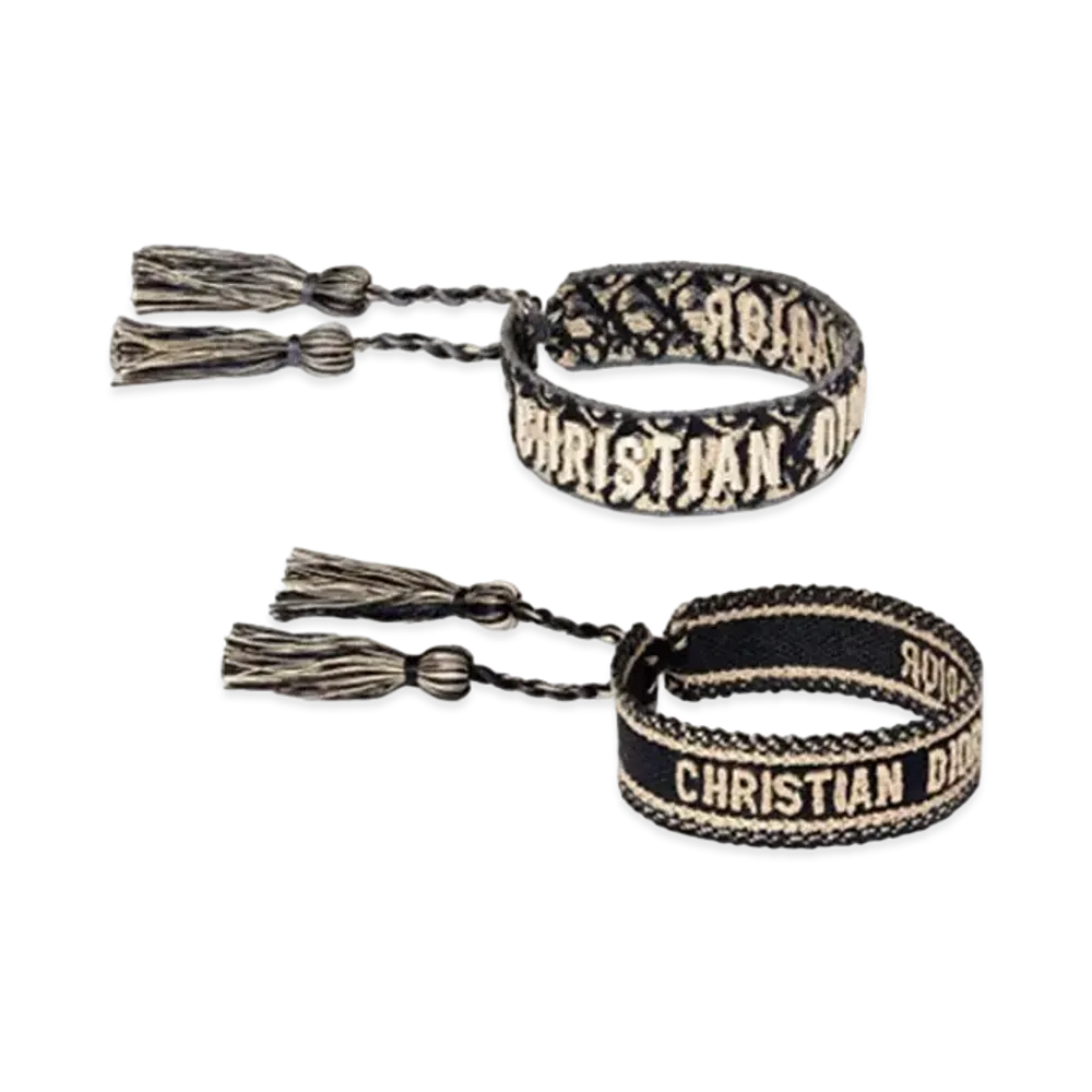 Dior Oblique Cotton J'ADIOR Bracelet Set "Navy Blue"