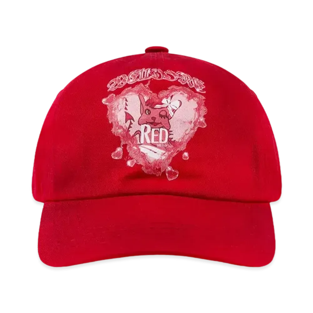 WE11DONE Washed Printed Cap "Red"