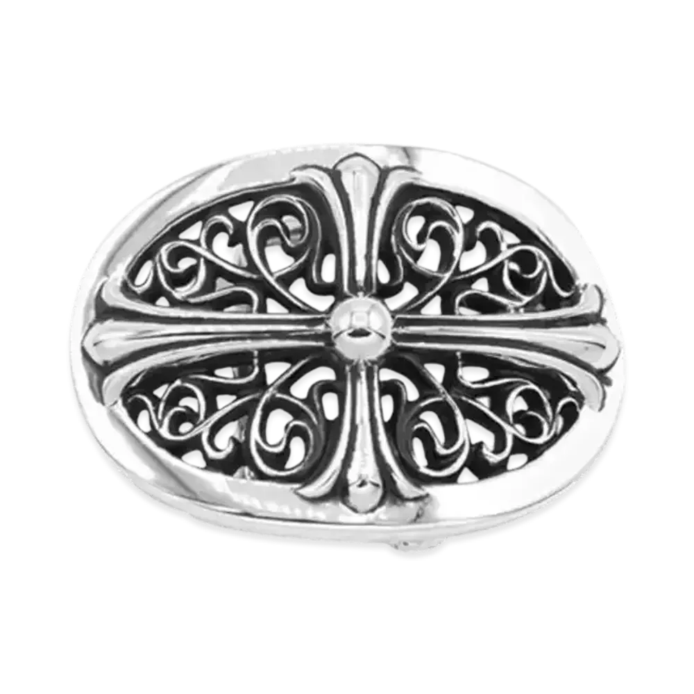 Chrome Hearts Classic Oval Cross Buckle "Silver"