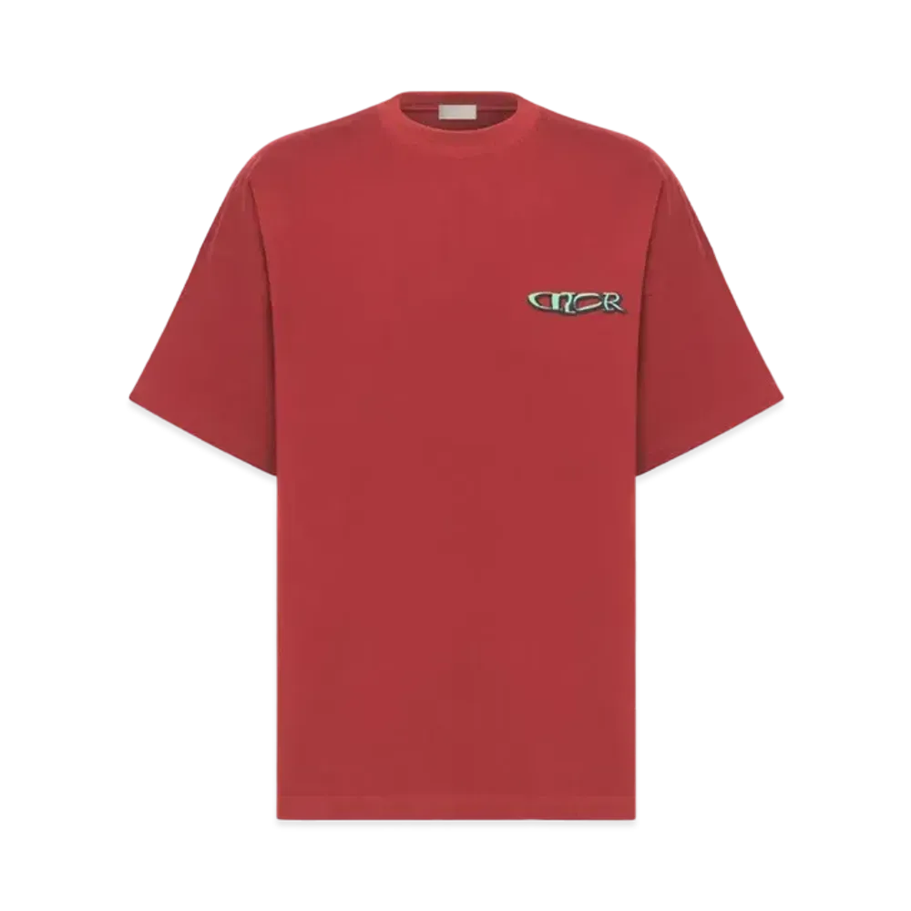 Dior x LEWIS HAMILTON T-Shirt Oversized Fit Cotton Jersey "Red"