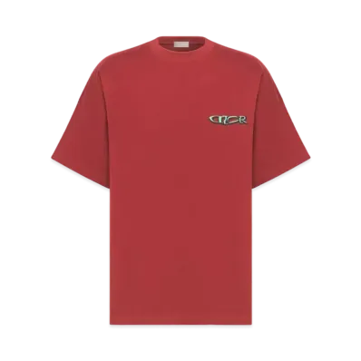 Dior x LEWIS HAMILTON T-Shirt Oversized Fit Cotton Jersey "Red"
