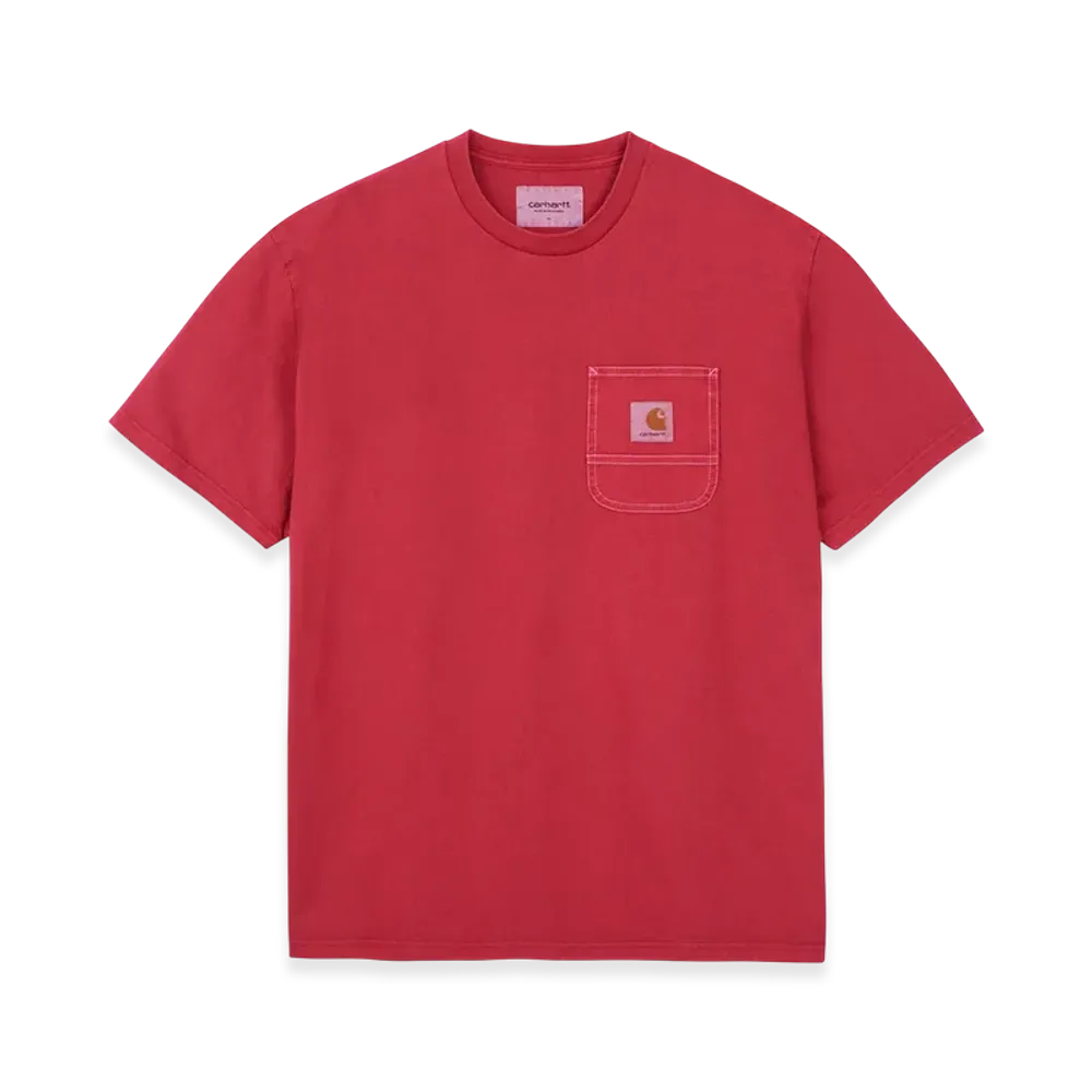 Carhartt WIP S/S Work Pocket T-Shirt "Scarlet/White(Pigment Garment Dyed)"