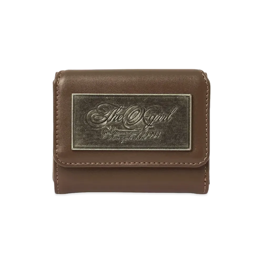 X-Girl Women's Metal Plate Mini Wallet "Brown"