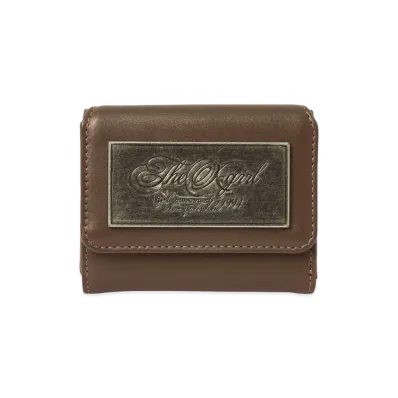 X-Girl Women's Metal Plate Mini Wallet "Brown"