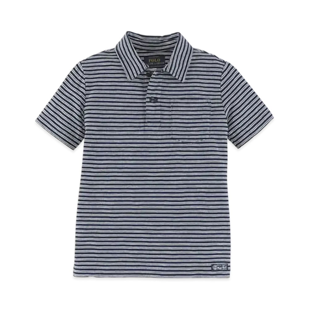 Polo Ralph Lauren Kids Striped Cotton Polo Shirt "Grey"