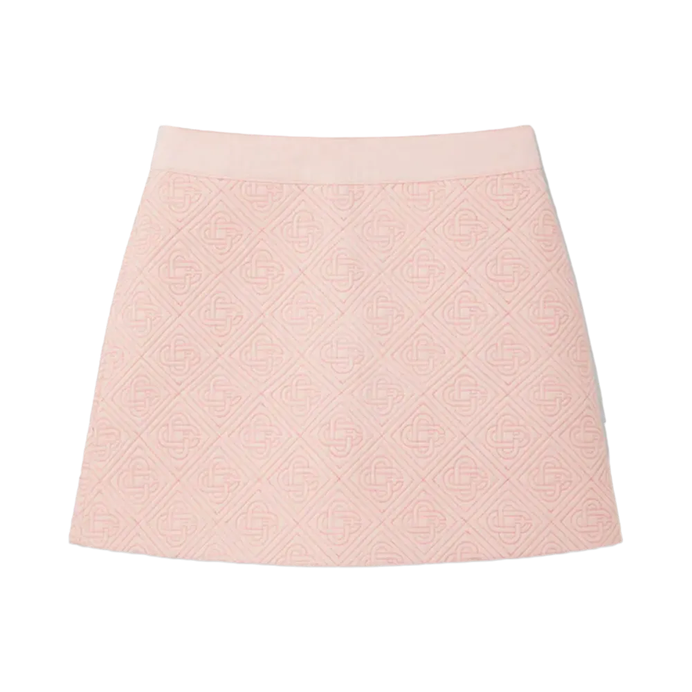 Casablanca Monogram Quilted Skirt "Pink"