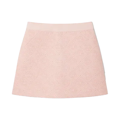 Casablanca Monogram Quilted Skirt "Pink"