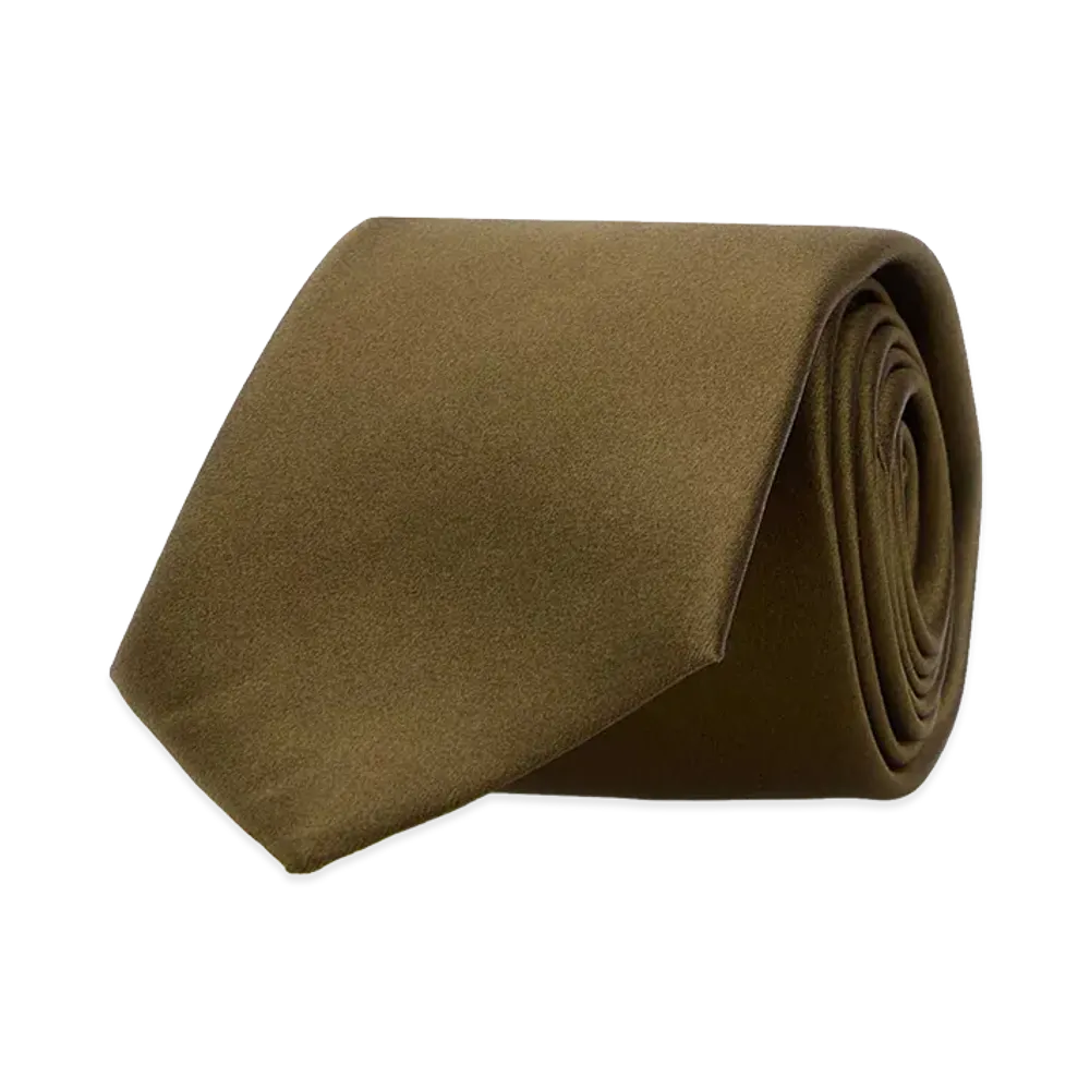 Saint Laurent Sage Satin Tie "Green"