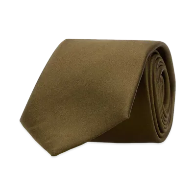Saint Laurent Sage Satin Tie "Green"