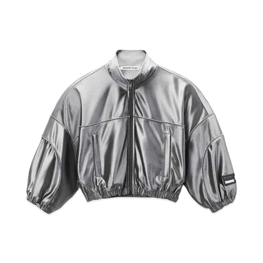 Alexander Wang Cropped Track Jacket "Earl Gray"
