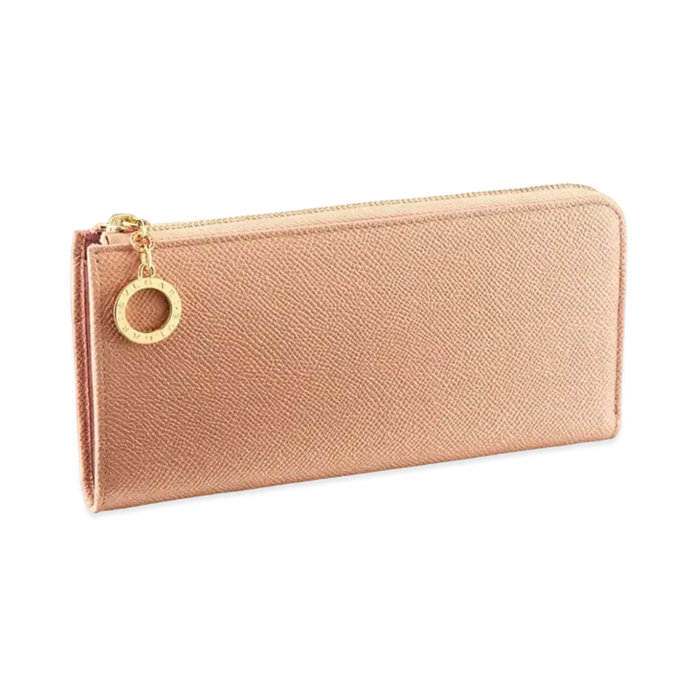 BVLGARI BVLGARI Zip Wallet "Beige"