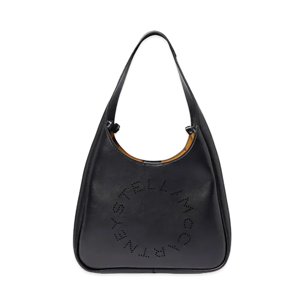 STELLA McCARTNEY Logo Slouchy Hobo Tote Bag "Pitch Black"