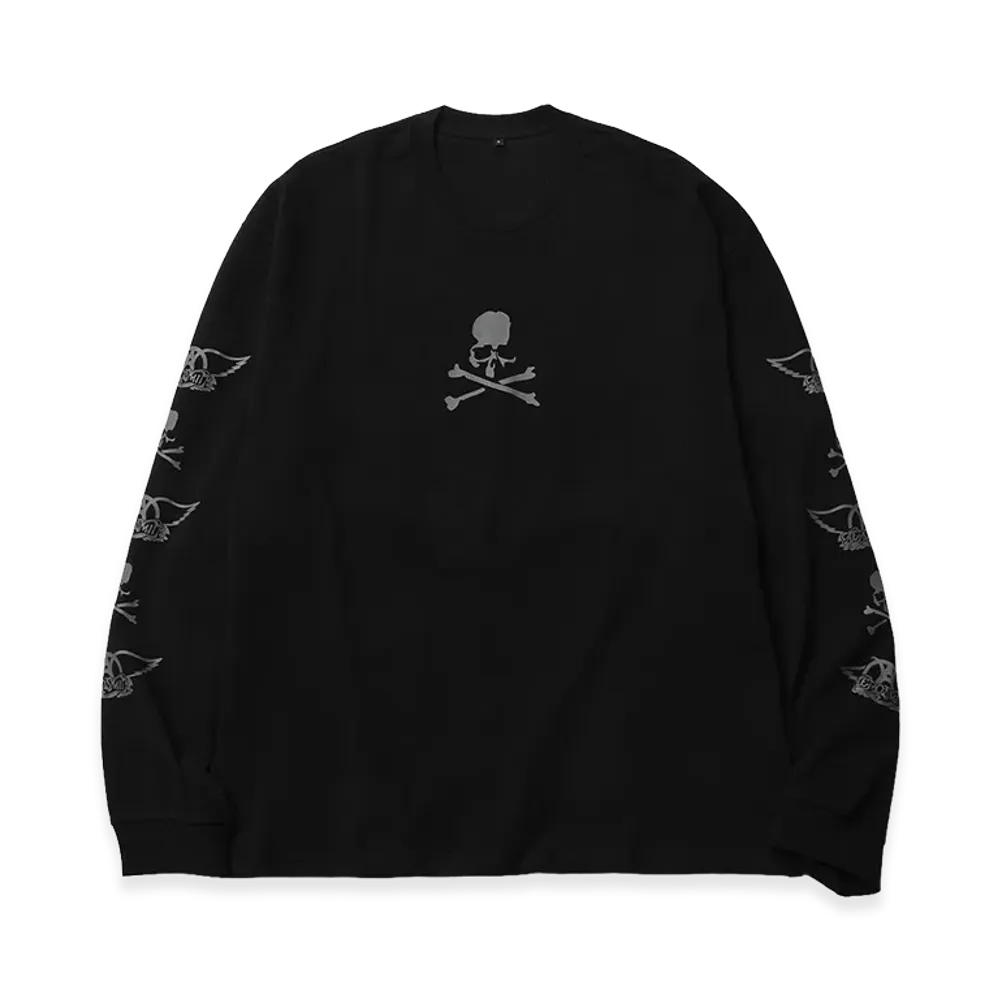 MASTERMIND WORLD x AEROSMITH Band Logos On The Sleeves L/S "Black"