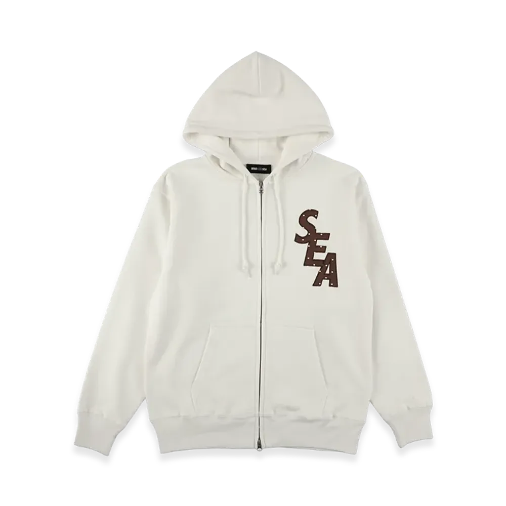 WIND AND SEA Dot SEA Zip Up Sweatshirt "White"