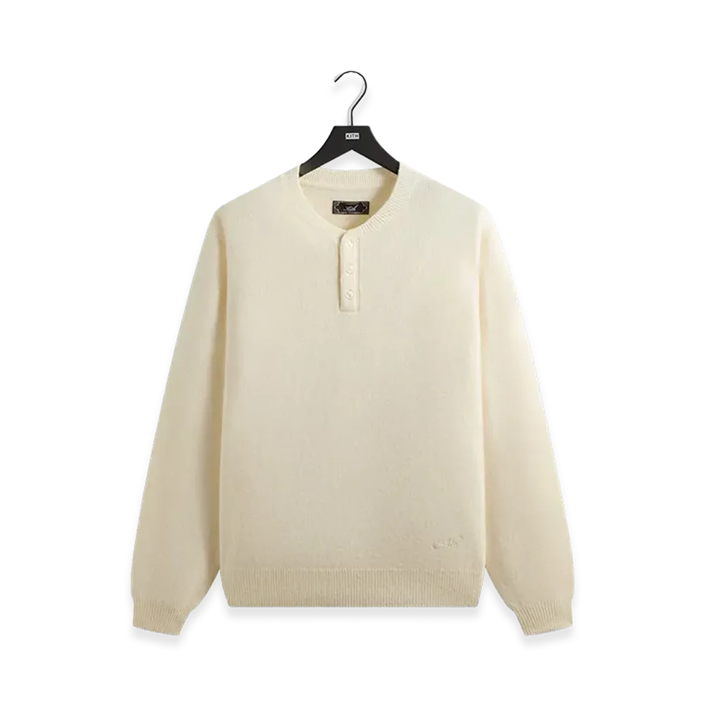 Kith Boucle Harmon Henley Sweater "Sandrift"