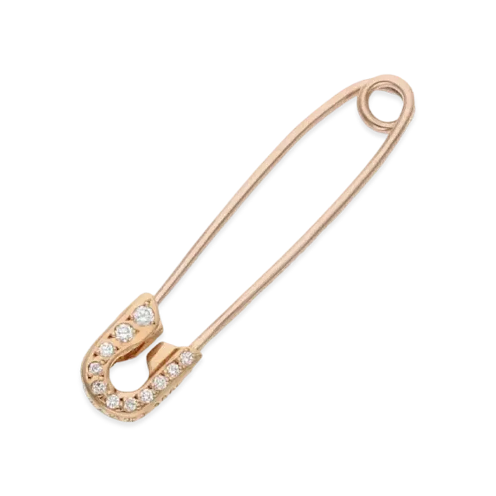 Chrome Hearts 22K SAFETY PIN S P DMND PAVE "Yellow Gold"