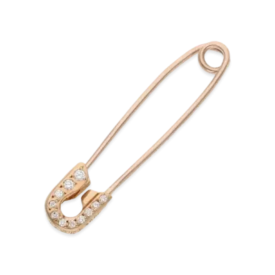 Chrome Hearts 22K SAFETY PIN S P DMND PAVE "Yellow Gold"