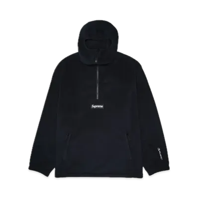 Supreme Polartec Facemask Half Zip Hooded Sweatshirt "Black"