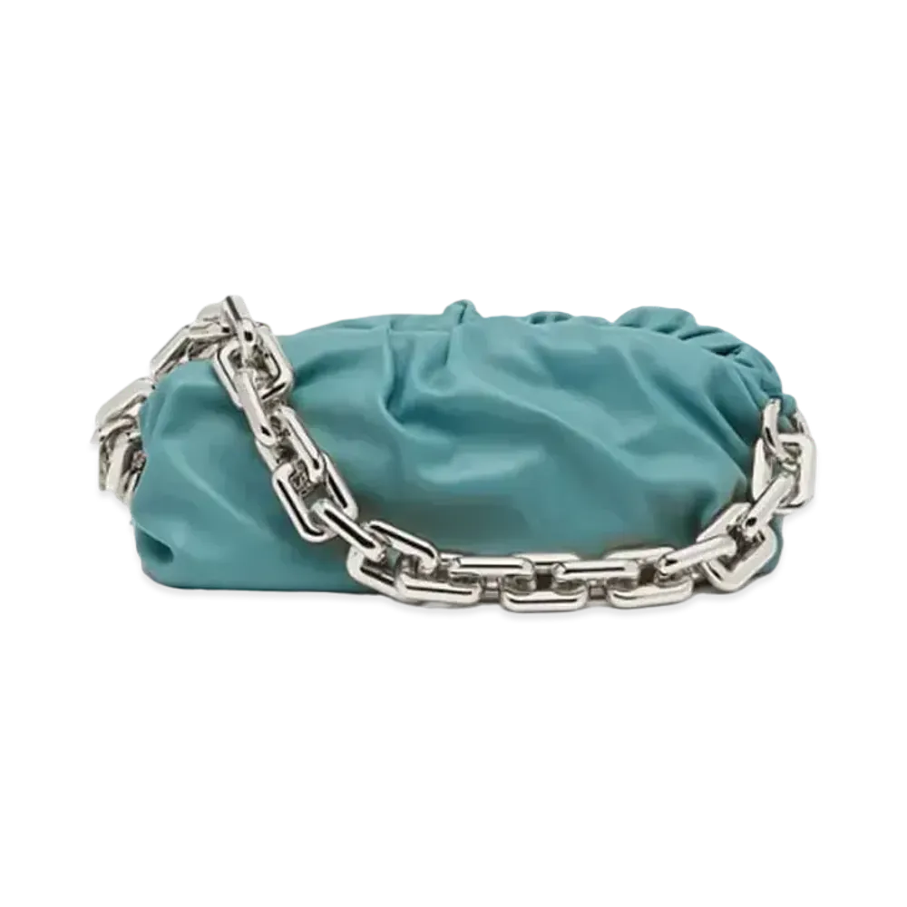 Bottega Veneta The Chain Pouch Shoulder Bag "Light Blue"
