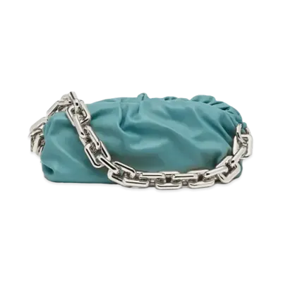 Bottega Veneta The Chain Pouch Shoulder Bag "Light Blue"