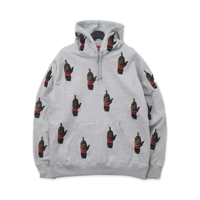 Supreme x dead prez RBG Embroidered Hooded Sweatshirt "Grey"