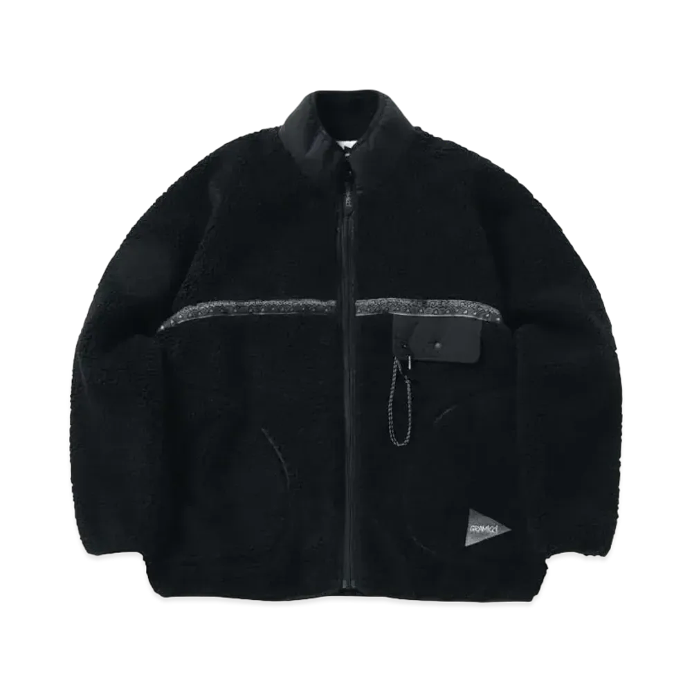 GRAMICCI x and wander JQ Tape Fleece Jacket (Men's) "Black"
