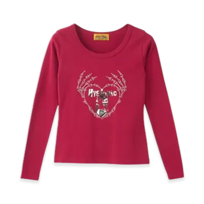 HYSTERIC GLAMOUR Skeleton Hands Chibi T-Shirt "Red"