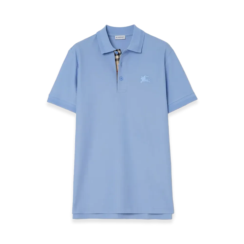 Burberry Cotton Polo Shirt "Cornflower Blue"