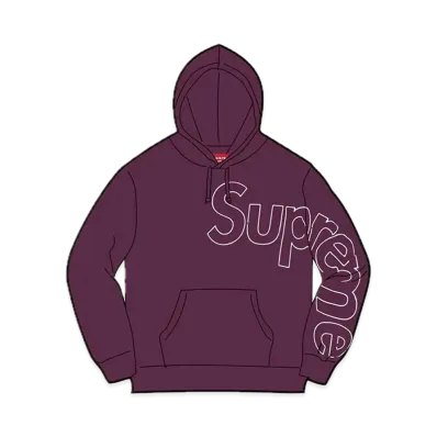 Supreme Reflective Hooded Sweatshirt "Eggplant"