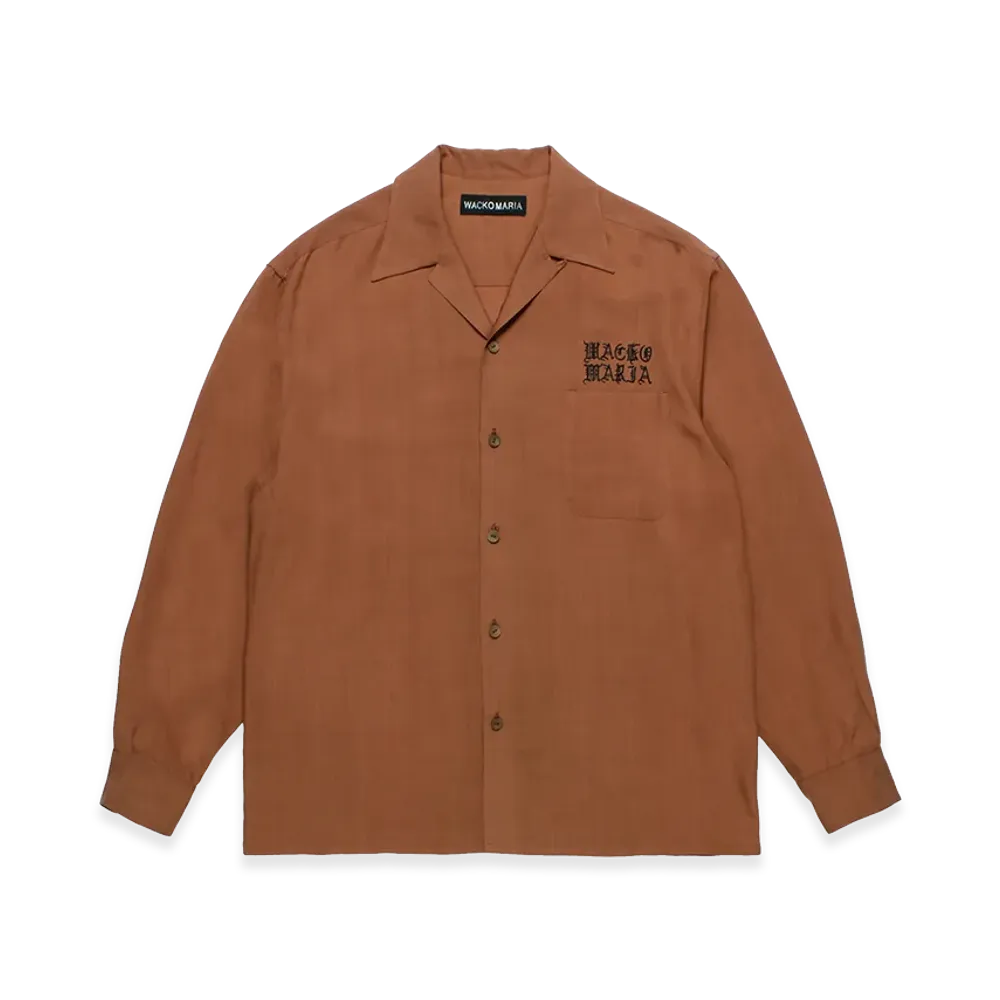 WACKO MARIA 50'S Open Collar Shirt "Brown"