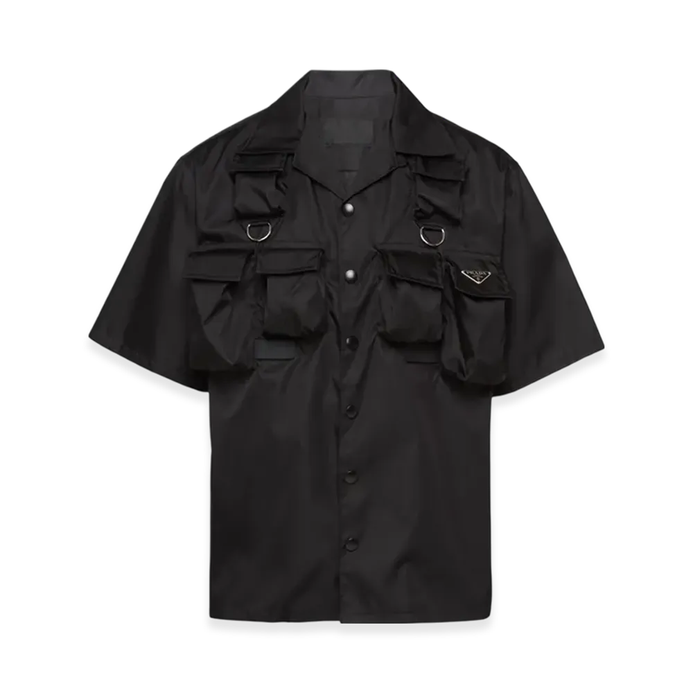 PRADA Short Sleeved Re-Nylon Shirt "Black"
